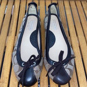 Coach Brown Signature Flats Jenilee style Size 6:5